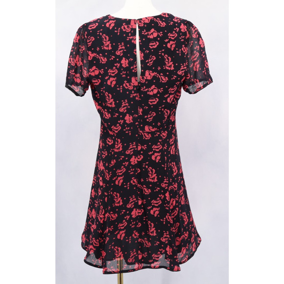 AllSaints Mini Summer Dress Women's Sz 6 Luca Eira Floral Print Viscose - Picture 2 of 9